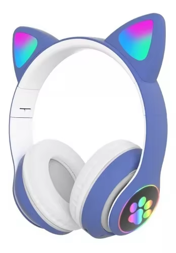 🎧 Fone Bluetooth Orelha de Gatinho 5.0 com LED – Estilo, Tecnologia e Conforto! 🐱✨